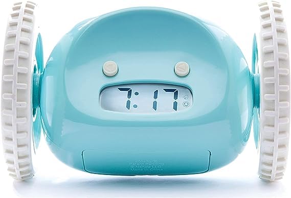 CLOCKY PVC Alarm Clock on Wheels