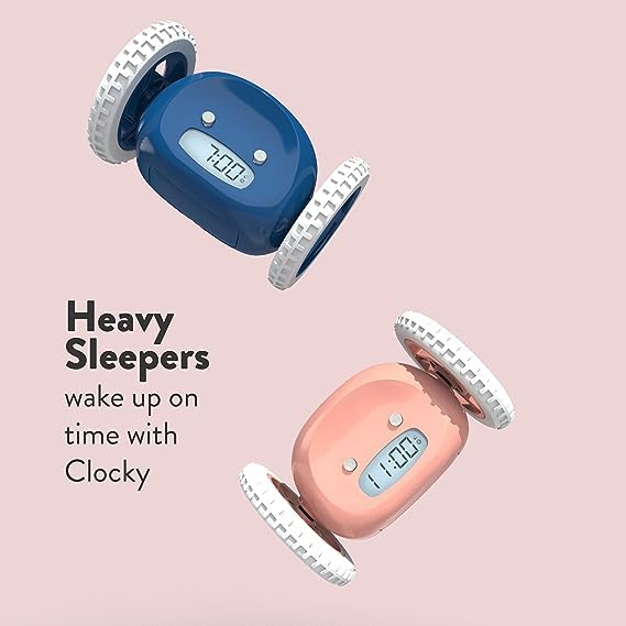 CLOCKY PVC Alarm Clock on Wheels