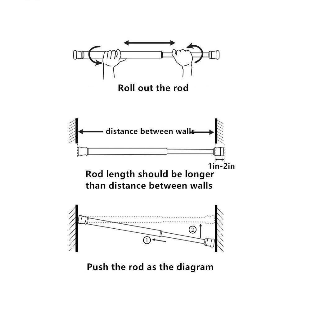 Drill-Free Adjustable Tension Rod – Hassle-Free Installation for Any Space!