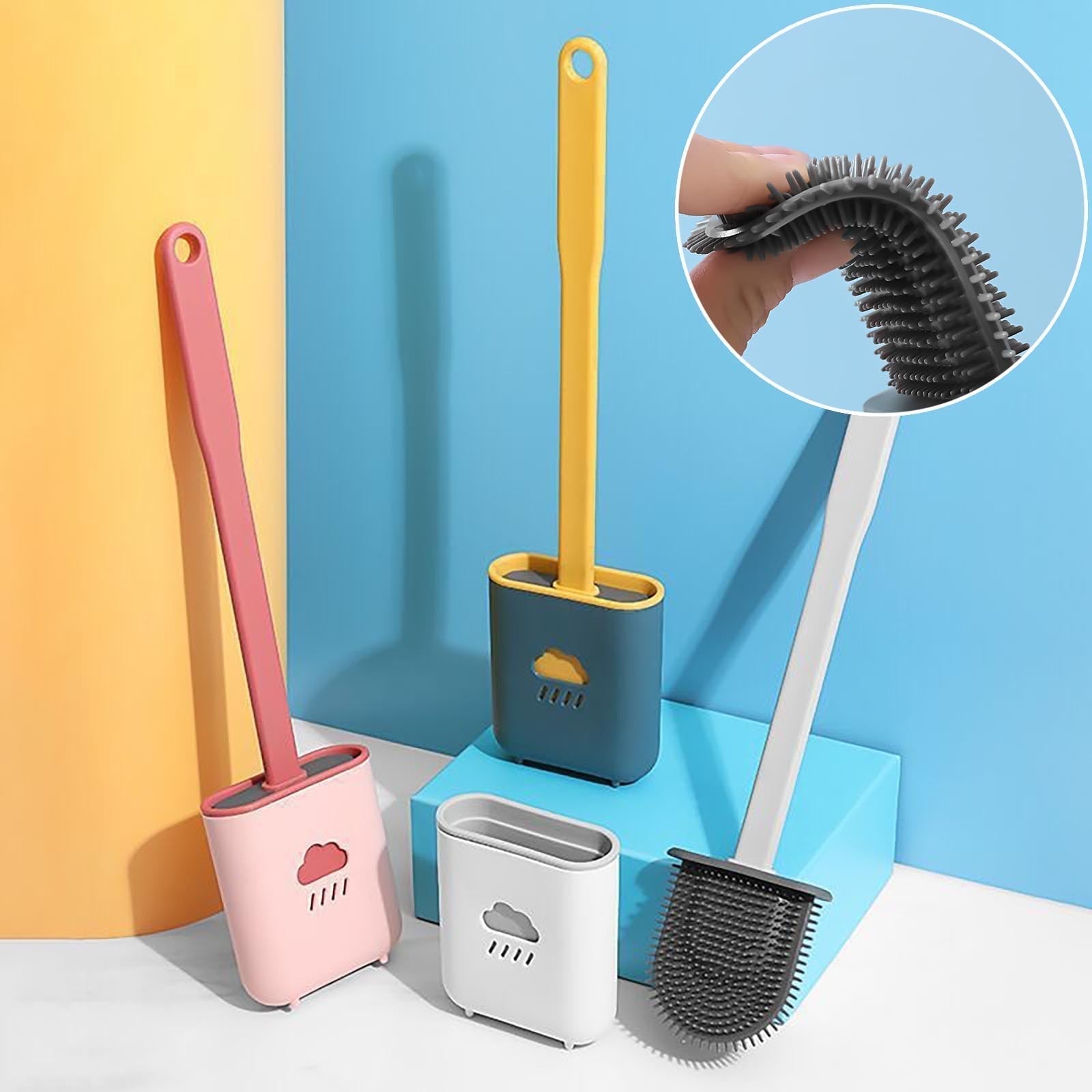 Silicone wall-mounted toilet brush